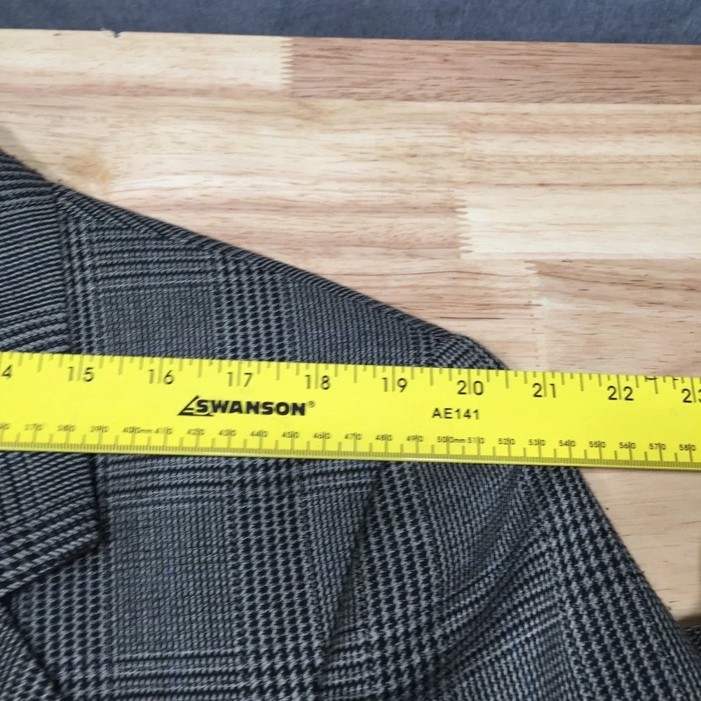 Jeffrey Banks Mens Blazer Glen Plaid Wool Blend Brown Gray 45R